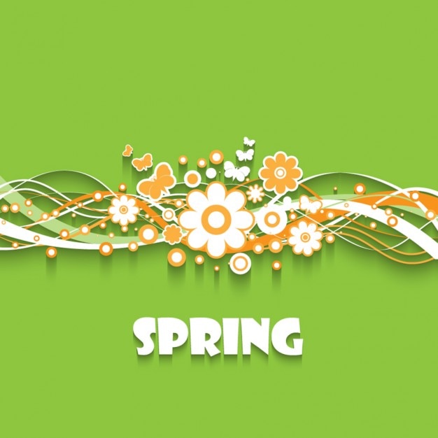 Vettore gratuito green spring background