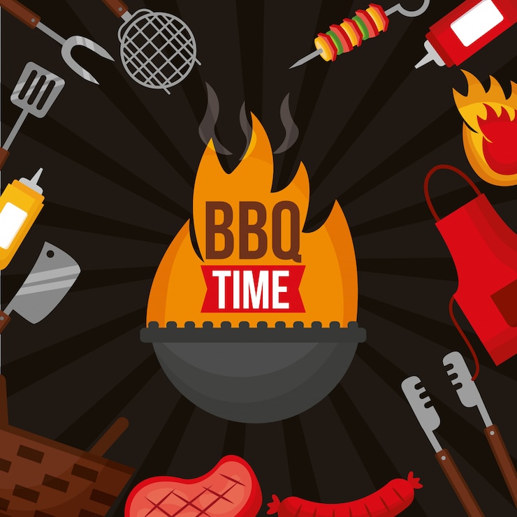 Vettore gratuito griglia per barbecue