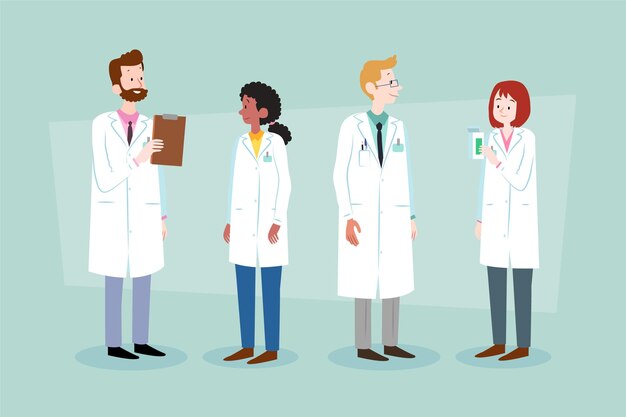 Gruppo di diversi farmacisti