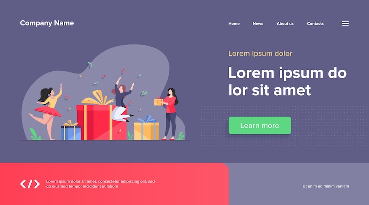 Vettore gratuito gruppo di giovani che festeggiano il compleanno nel modello web festa a sorpresa