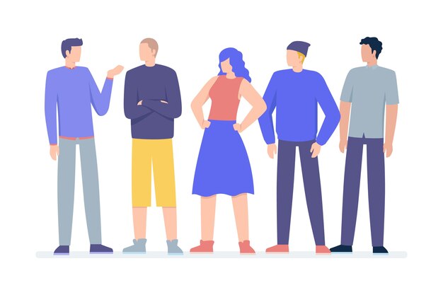Gruppo di persone pack di illustrazione
