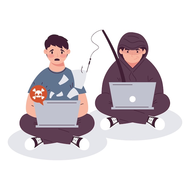 hacker e vittima di frode informatica