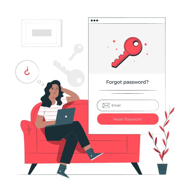 Hai dimenticato l'illustrazione del concetto di password