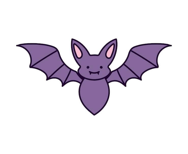 Vettore gratuito halloween violetta pipistrello volante icona