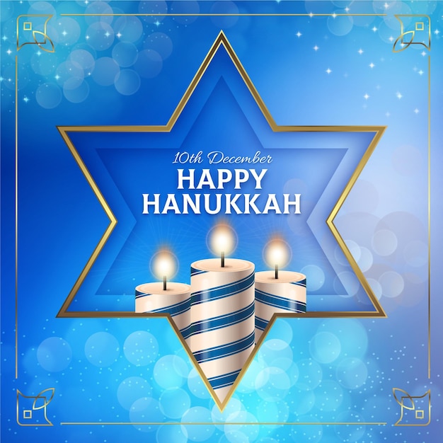 Hanukkah blu e dorato