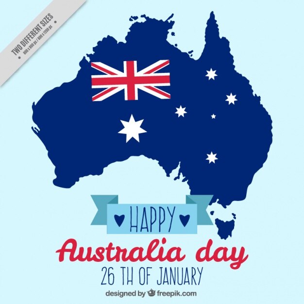 Happy Australia sfondo giornata con bandiera e stelle