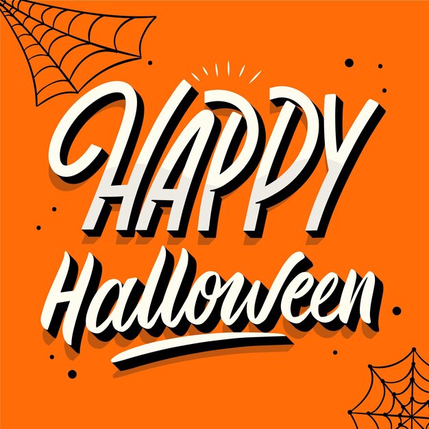 Happy halloween lettering design