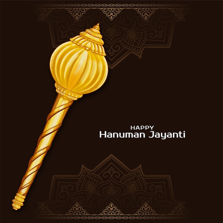 Vettore gratuito happy hanuman jayanti festa storica indiana sfondo sacro