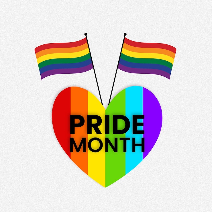 Vettore gratuito happy pride month saluti rosso arancione giallo sfondo social media design banner vettore gratuito