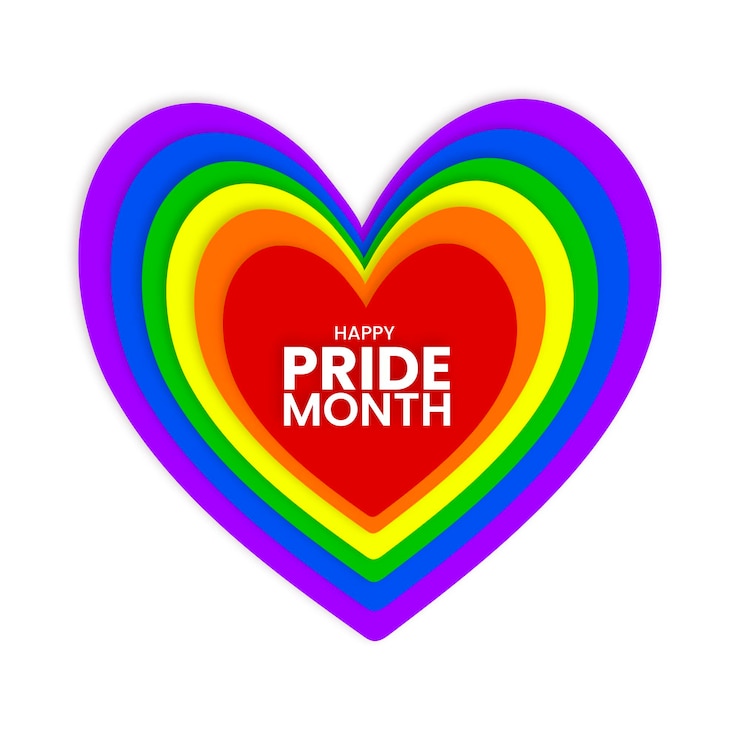 Vettore gratuito happy pride month saluti rosso arancione giallo sfondo social media design banner vettore gratuito