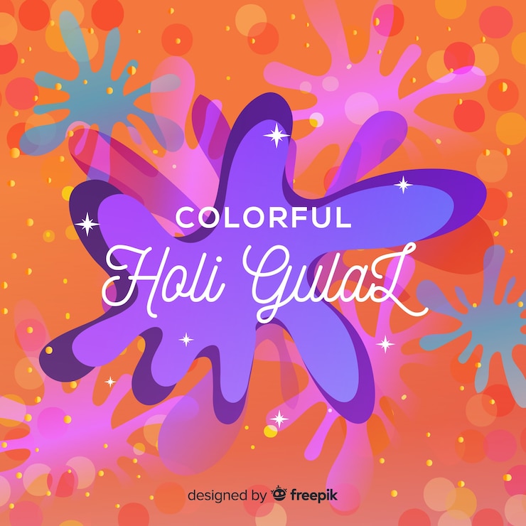 Vettore gratuito holi colorato sfondo gulal