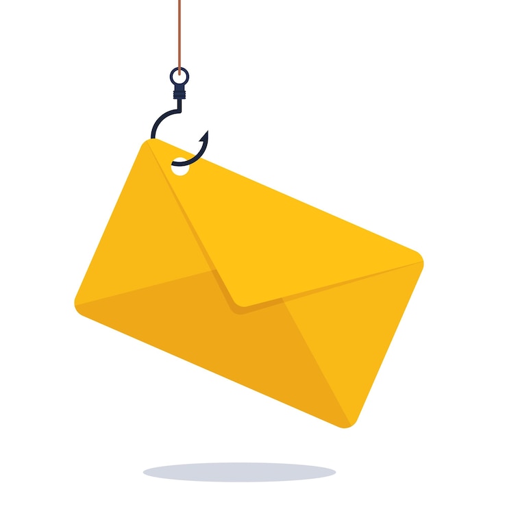 Vettore gratuito hook di phishing tramite e-mail