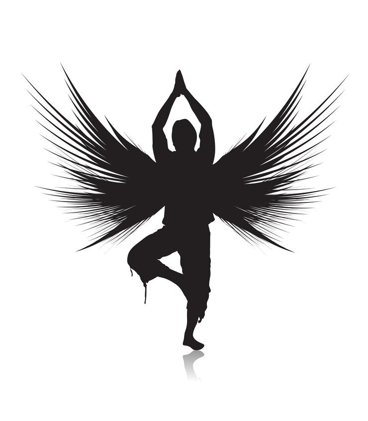 Vettore gratuito i giovani meditano l'illustrazione del manifesto di yoga di vettore