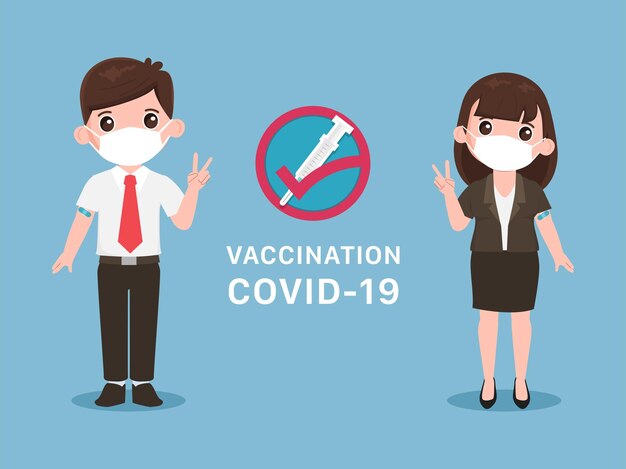 I giovani ricevono il vaccino covid19 per proteggersi dal virus