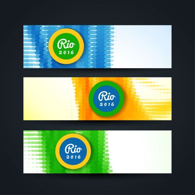 Vettore gratuito i moderni brasile colore tema banner