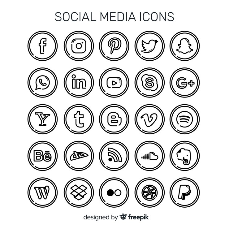 Vettore gratuito i social media logo collection