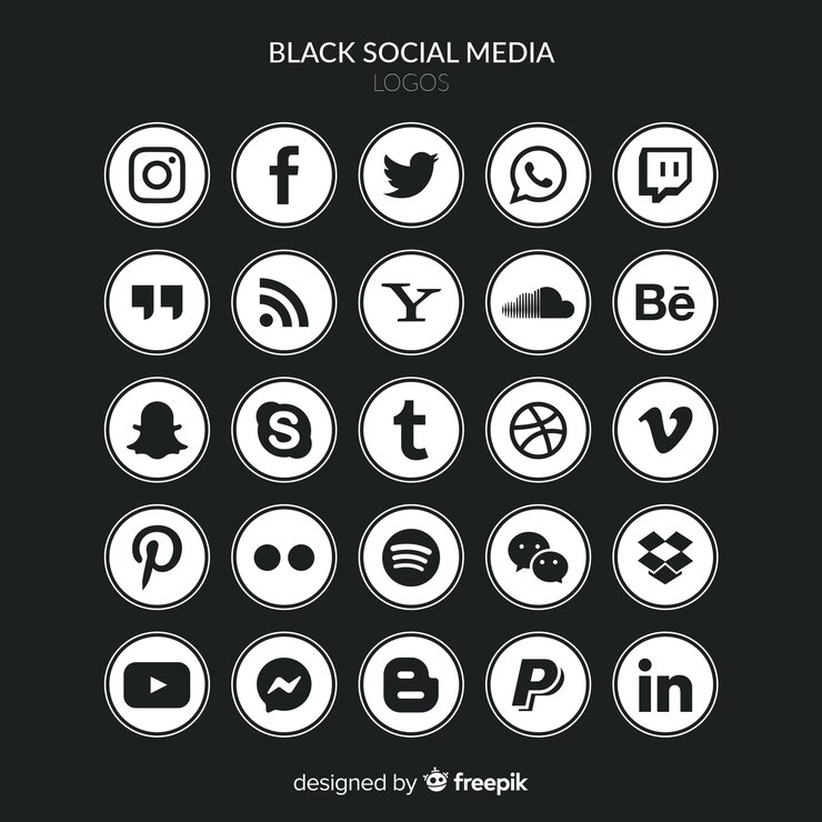Vettore gratuito i social media logo collection