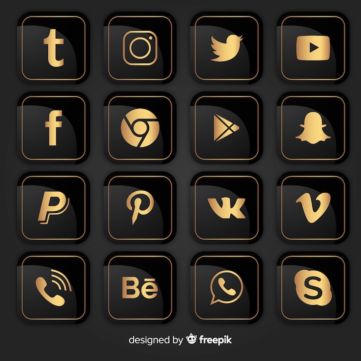 Vettore gratuito i social media logo collection