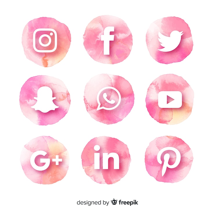 Vettore gratuito i social media logo collection