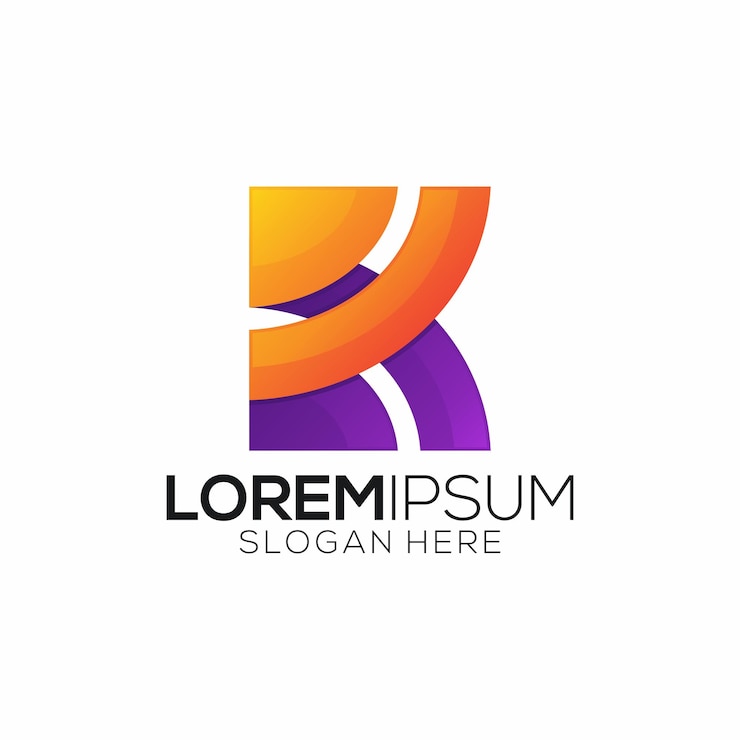 Vettore gratuito icona del logo della lettera k colorfuel