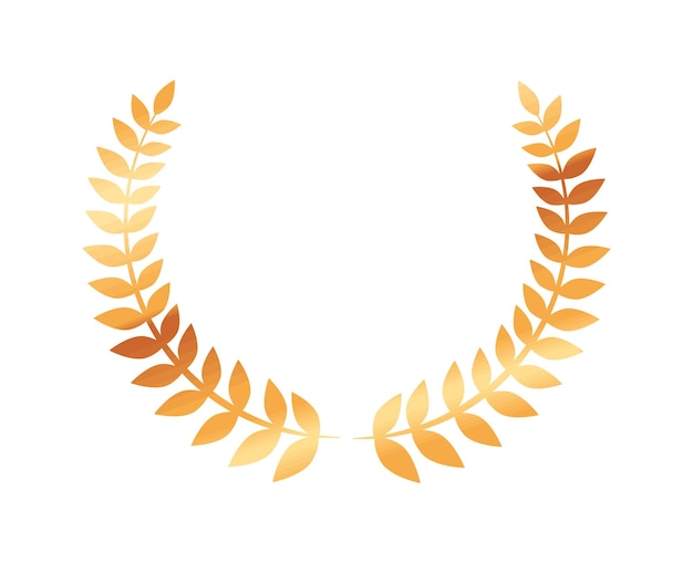 icona dell'emblema dorato sfondo bianco