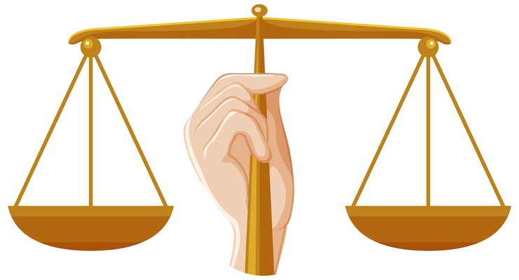 Vettore gratuito icona della bilancia della giustizia legale