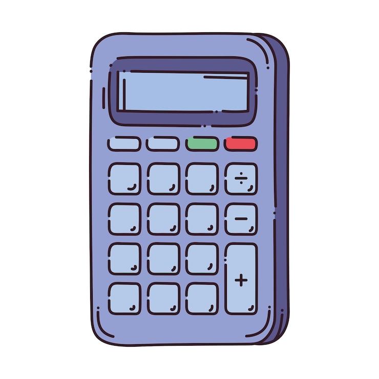 Vettore gratuito icona della calcolatrice matematica