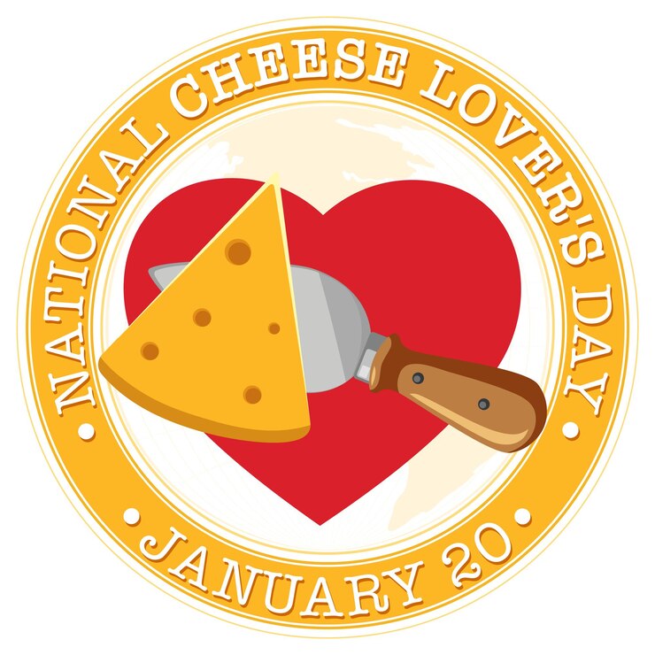 Vettore gratuito icona della giornata nazionale degli amanti del formaggio