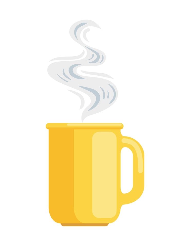 Vettore gratuito icona della tazza di caffè caldo