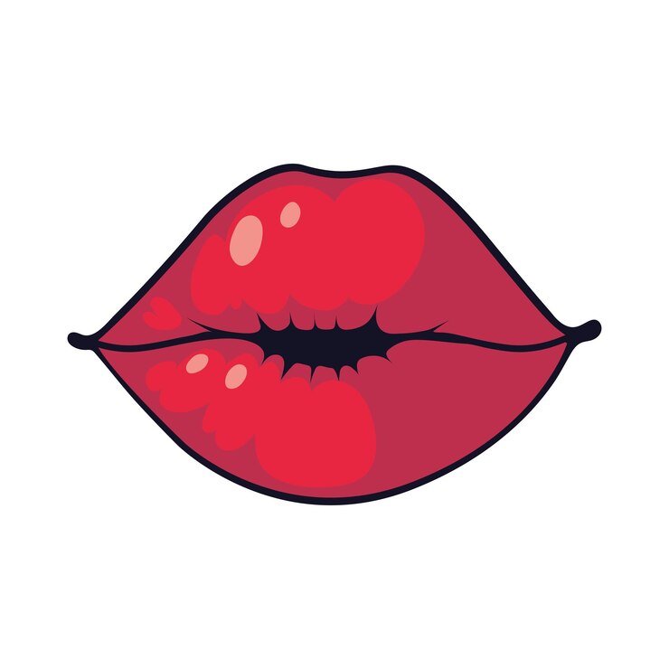 Vettore gratuito icona delle labbra di bocca pop art isolata