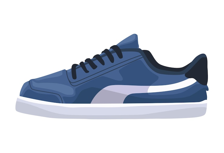 Vettore gratuito icona dello sport di scarpe da tennis blu