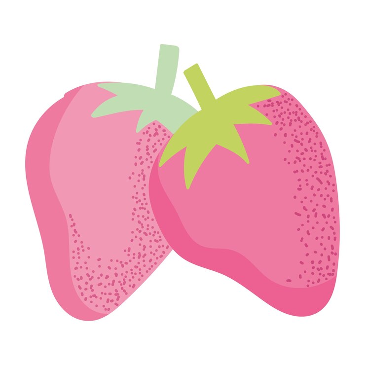 Vettore gratuito icona di fragola isolata sullo sfondo bianco