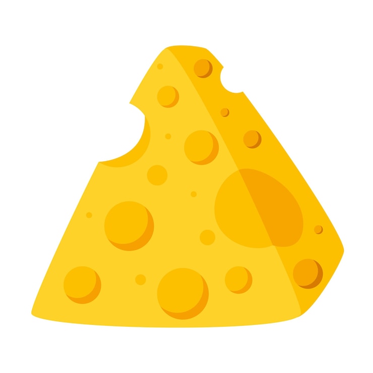 Vettore gratuito icona di prodotto lattiero-caseario a formaggio fresco