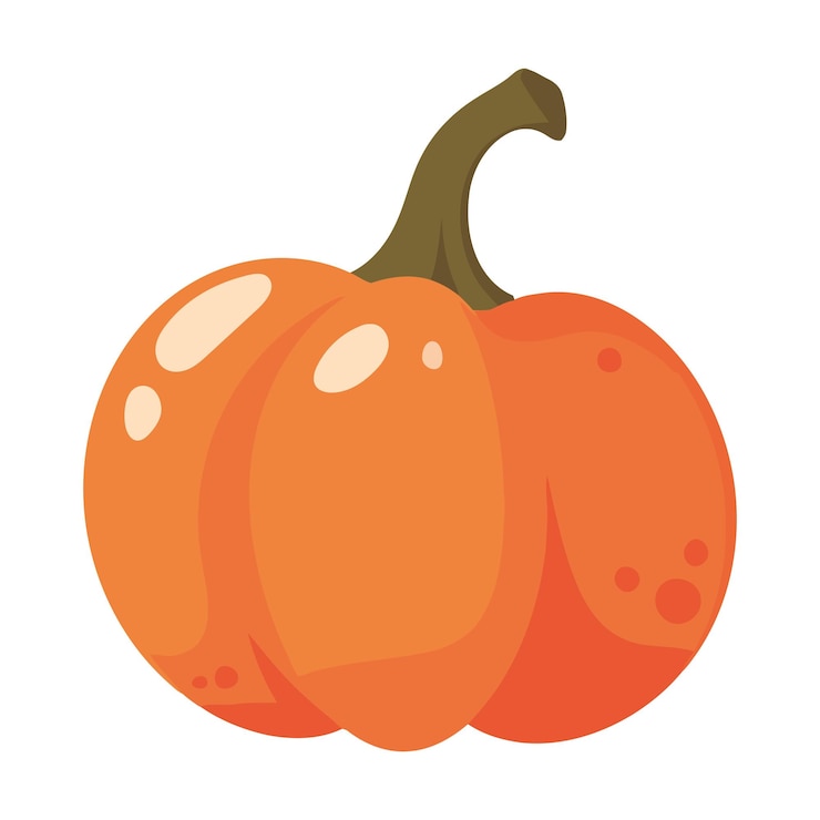 Vettore gratuito icona di verdura di zucca vettore isolato