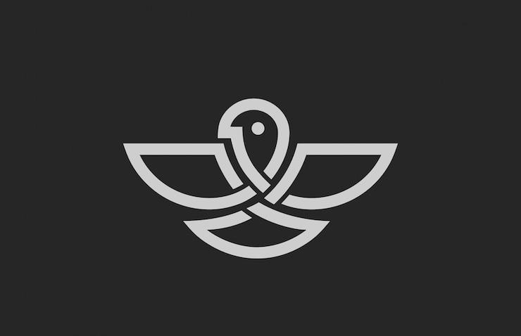Vettore gratuito icona logo astratto uccello.