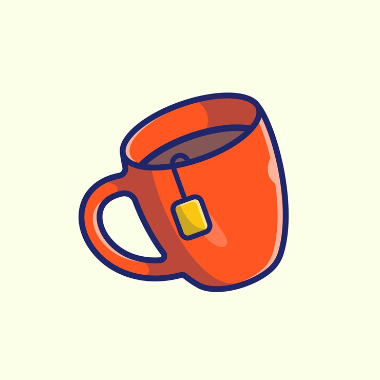 Vettore gratuito icona vettoriale di cartone animato galleggiante in tazza di tè illustrazione di bevanda icona di oggetto vettoriale piatto isolato