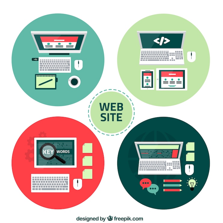 Vettore gratuito icone del sito web