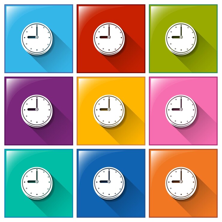 Vettore gratuito icone del tempo