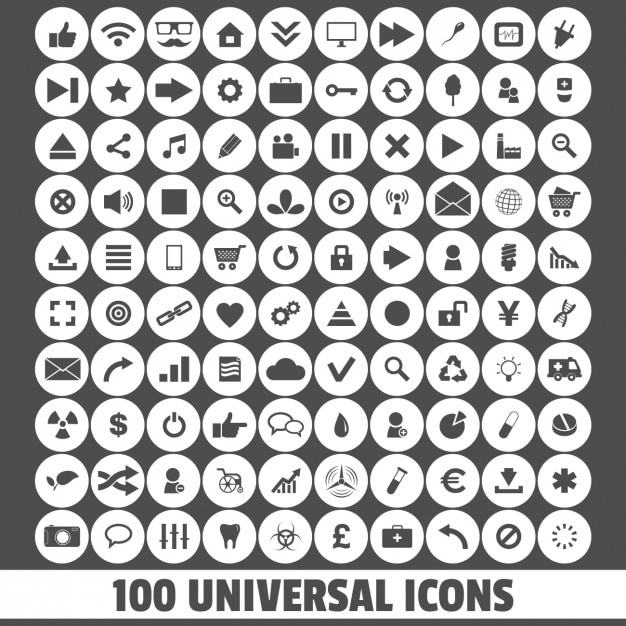 Vettore gratuito icone universali