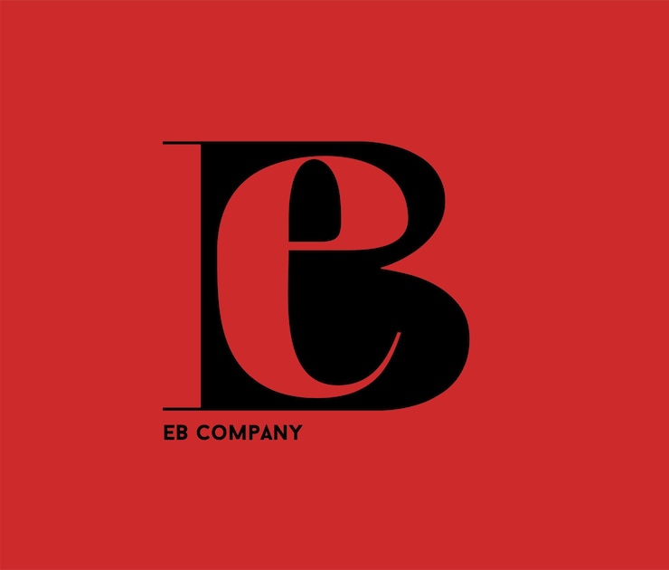 Vettore gratuito identità del marchio logo vettoriale aziendale design eb
