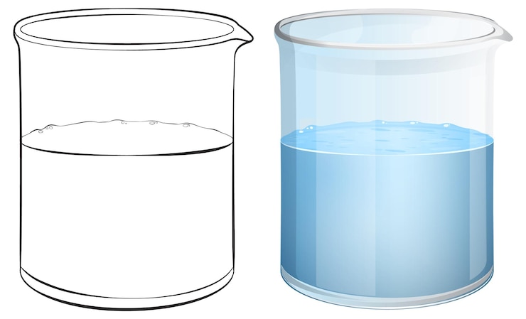 Vettore gratuito il bicchiere di vetro con l'illustrazione dell'acqua