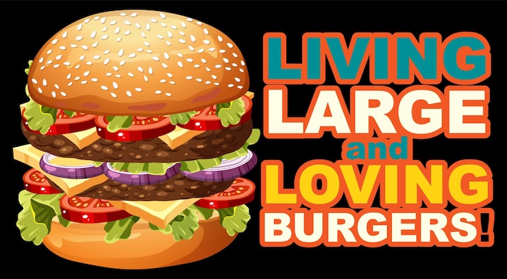Vettore gratuito il cartone animato dell'icona dei grandi e amorevoli hamburger
