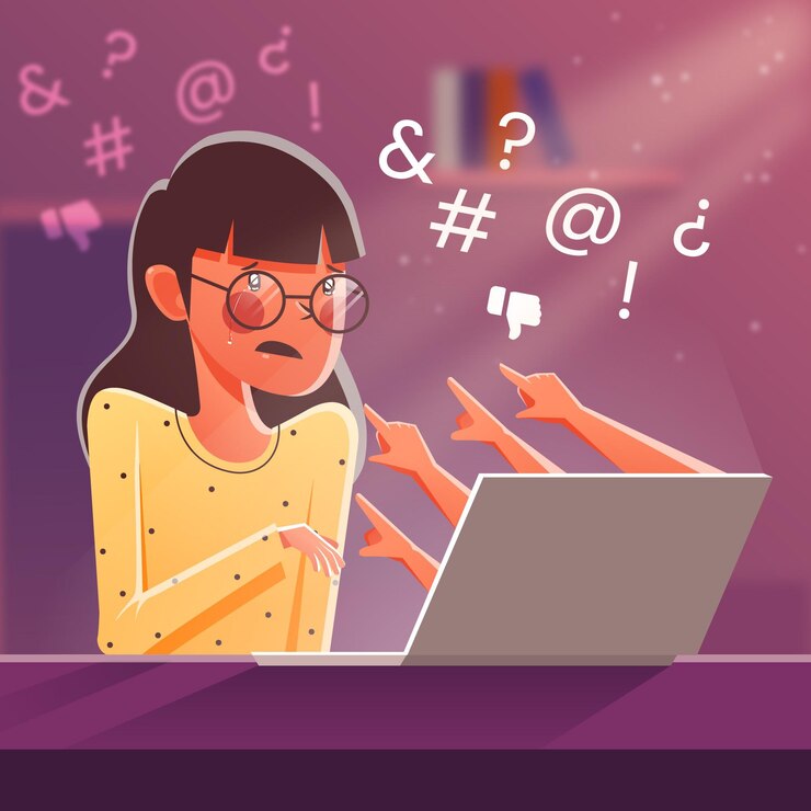 Vettore gratuito il concetto di cyberbullismo