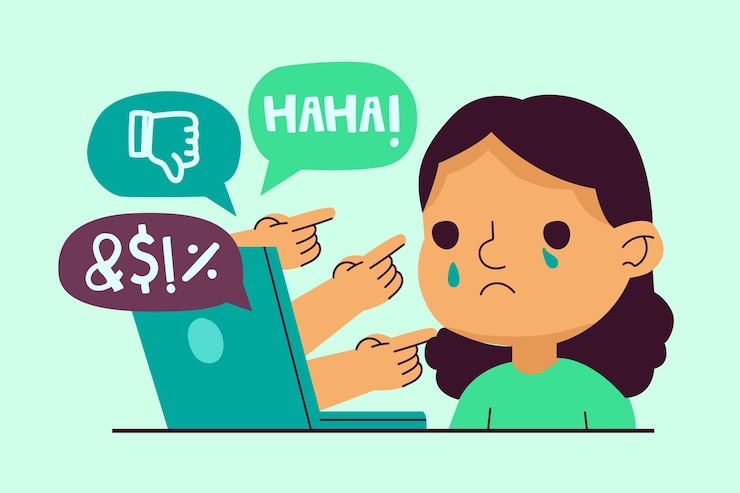 Vettore gratuito il concetto di cyberbullismo