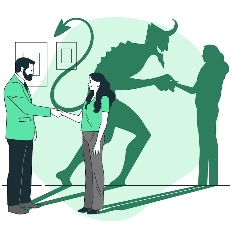Vettore gratuito il concetto di illustrazione della personalità ombra