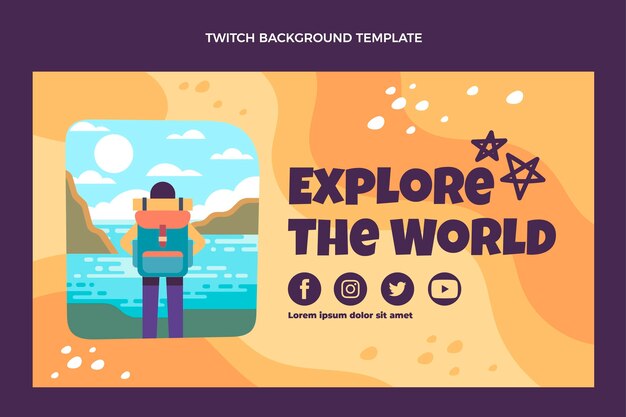 Il design piatto esplora lo sfondo delle contrazioni del mondo