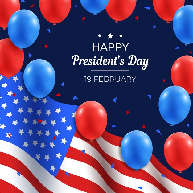 Il giorno dei presidenti con palloncini realistici