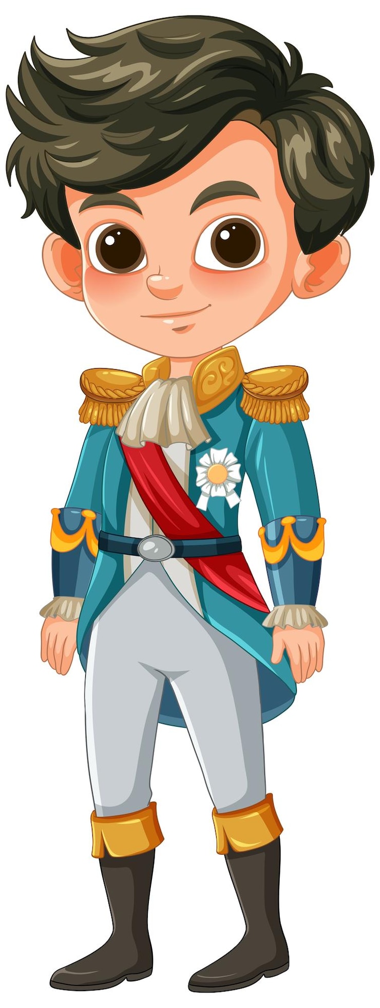 Vettore gratuito il giovane principe in abito reale