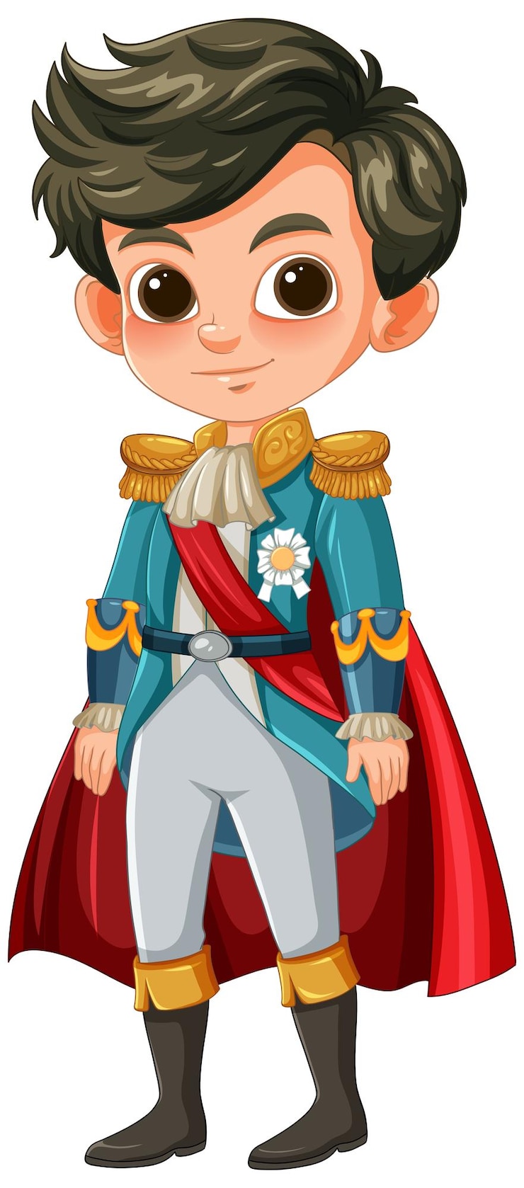 Vettore gratuito il giovane principe in abito reale
