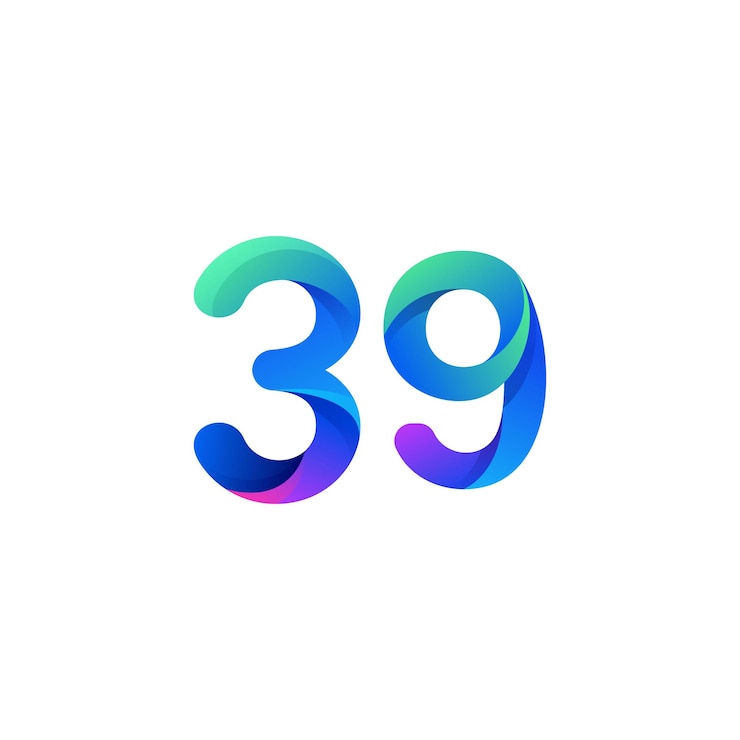 Vettore gratuito il numero è blu e verde